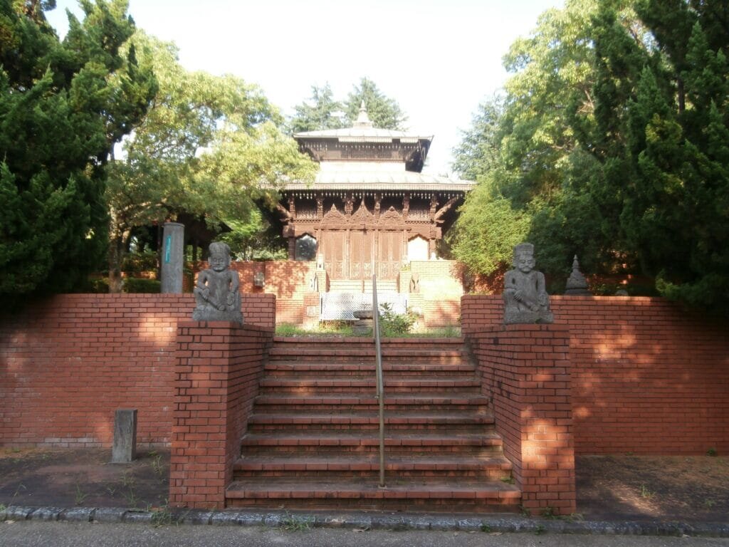 The Nepalese garden in Tsurumi-Ryokuchi Park.