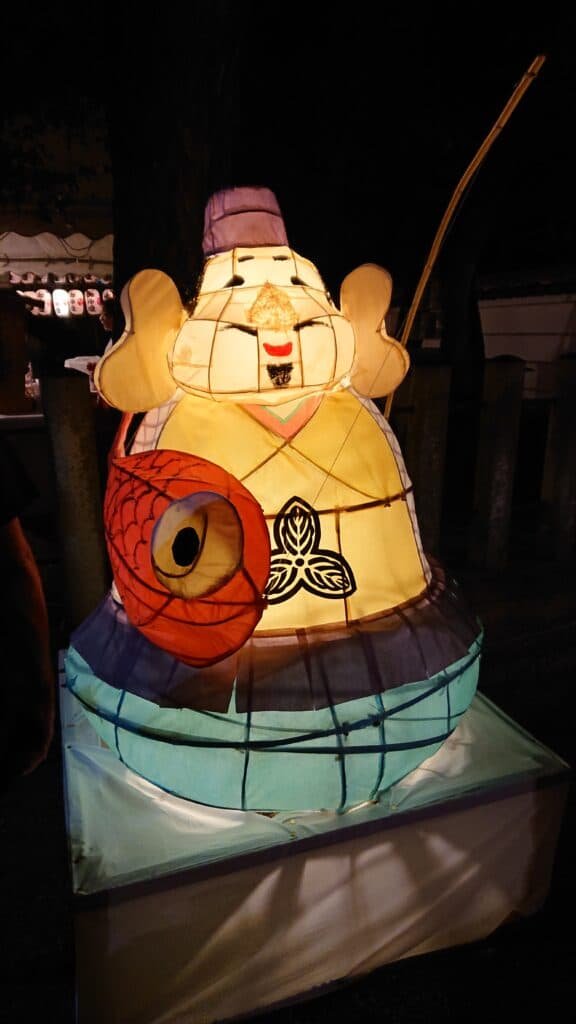 An Ebisu paper lantern at the Natsu Ebisu festival.