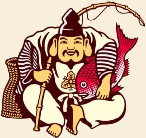 Ebisu as he appears in the Yebisu Beer logo. Source: Yebisu Beer official website https://www.sapporobeer.jp/yebisu/
